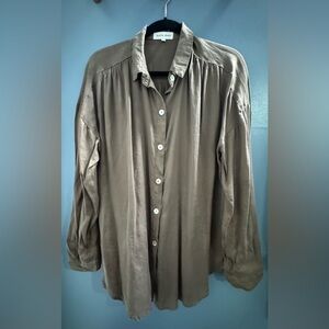 Bella Dahl Flowy Beach Shirt - Size L